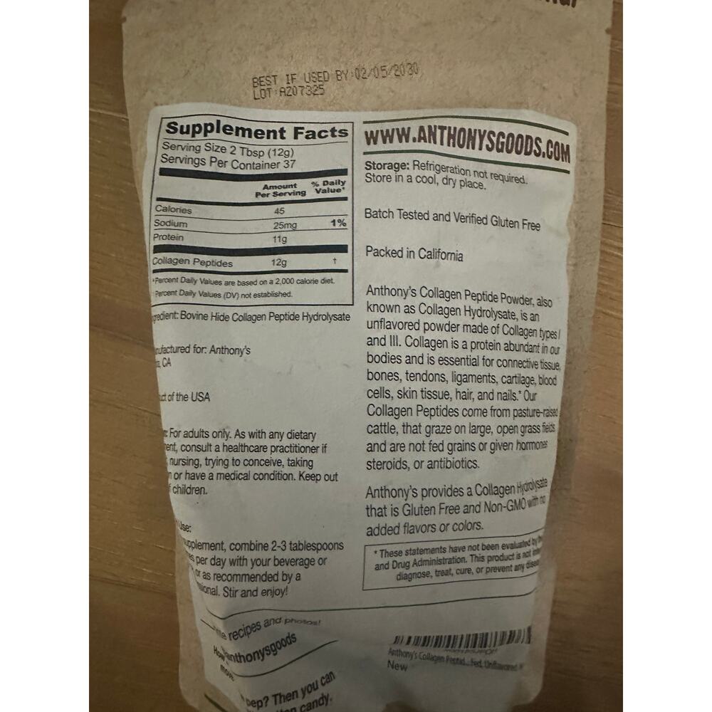 Anthony’s collagen peptides - Picture 3 of 3